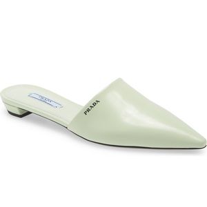PRADA SLIDE MULE GREEN NWB EXCLUSIVE